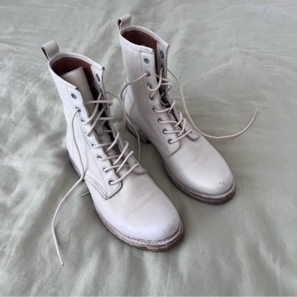 Frye Veronica Leather Combat Boot